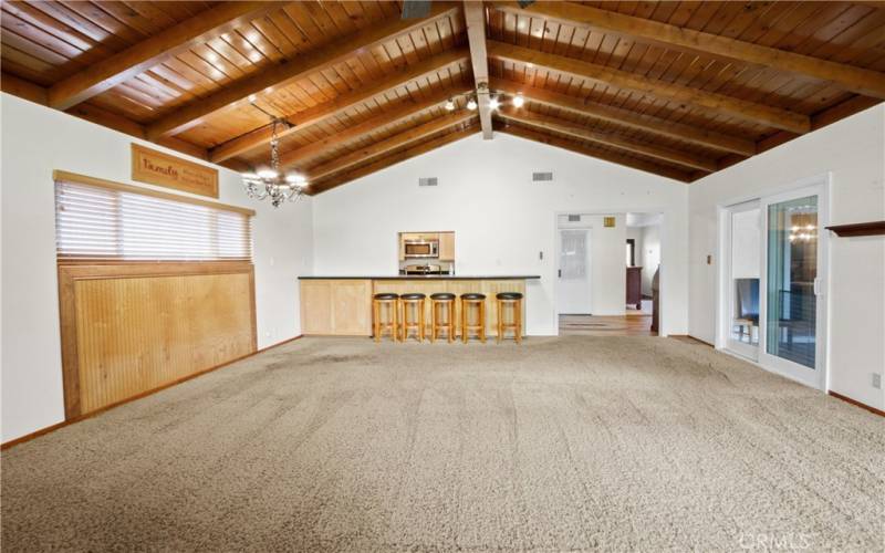 Family Room Addition looking at Kitchen/Dining