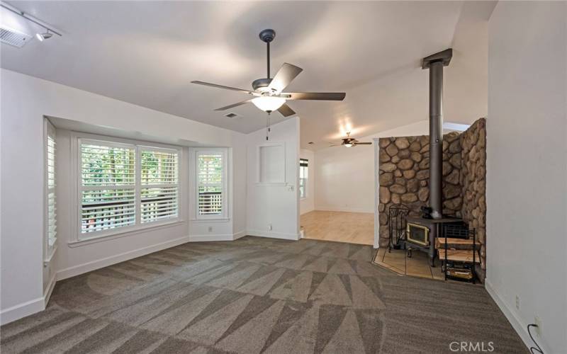 Living room and hearth