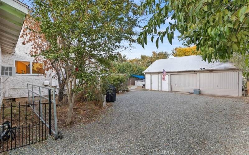 2 car garage with additional storage area