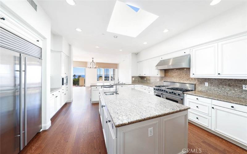 Kitchen lit with Skylight