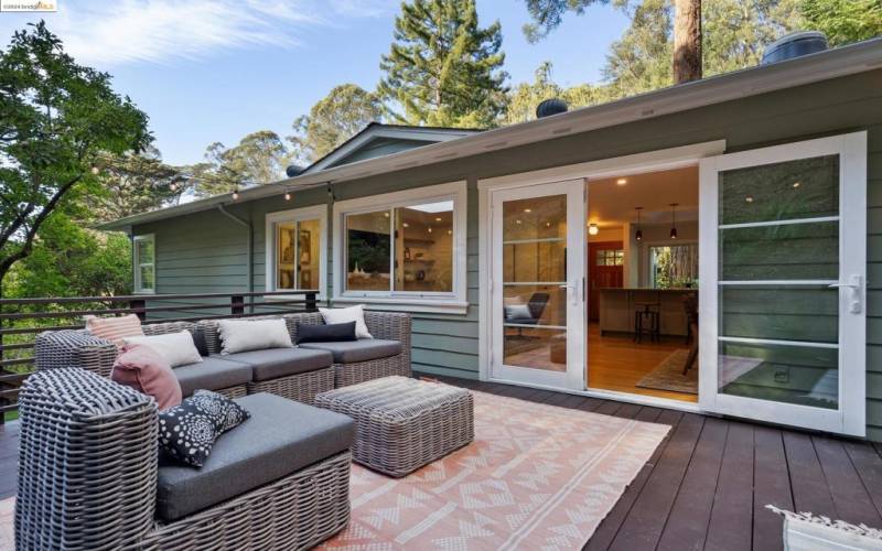 The back deck has been the site of many gatherings.