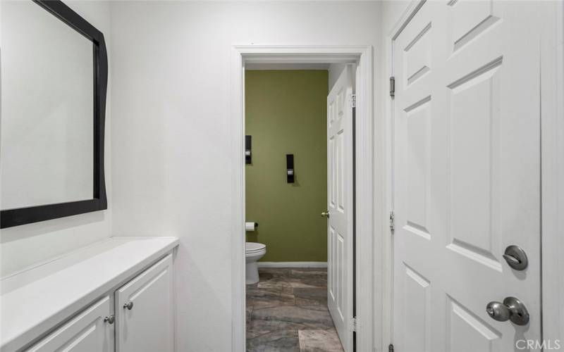 Guest powder room on  main floor