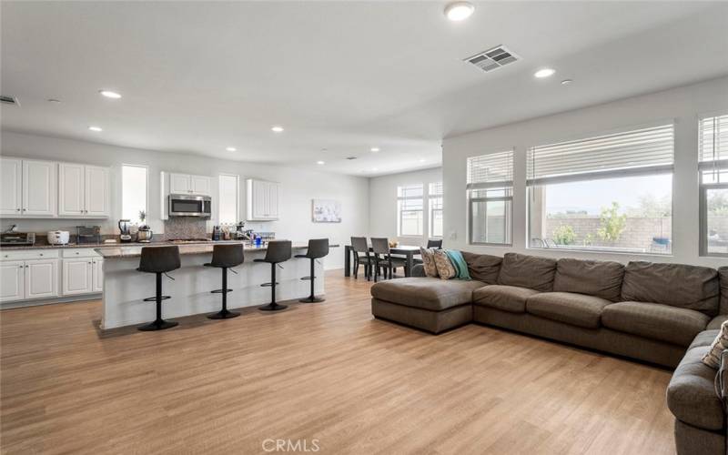 Kitchen open to family room