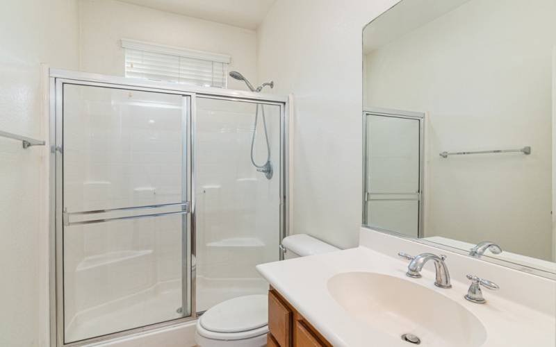 Downstairs Bathroom with walk in shower