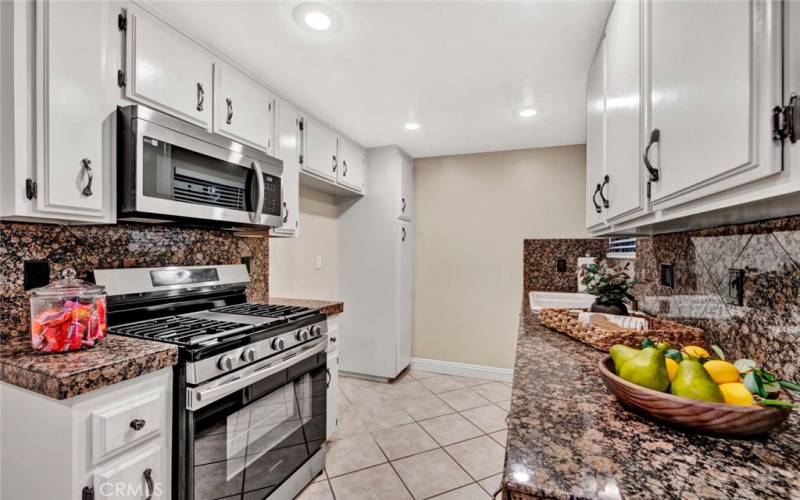 Recessed lighting in kitchen