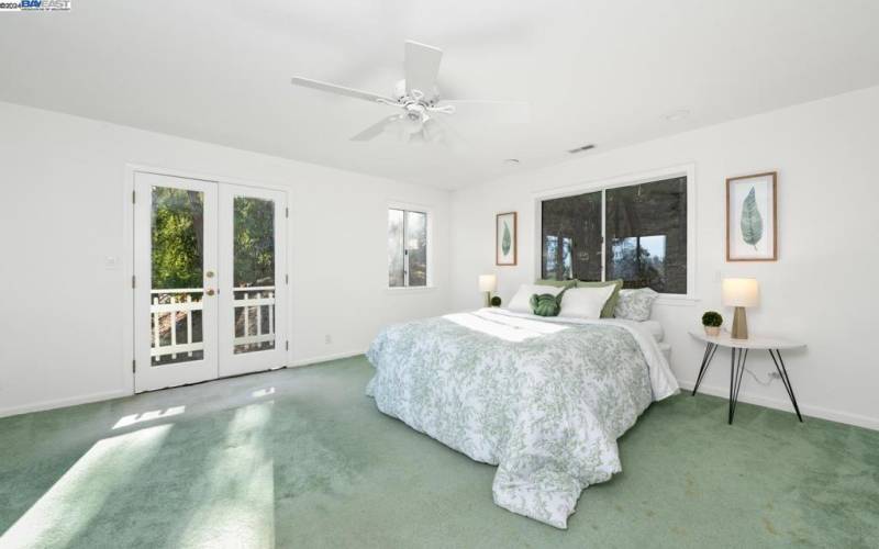 main bedroom with balcony