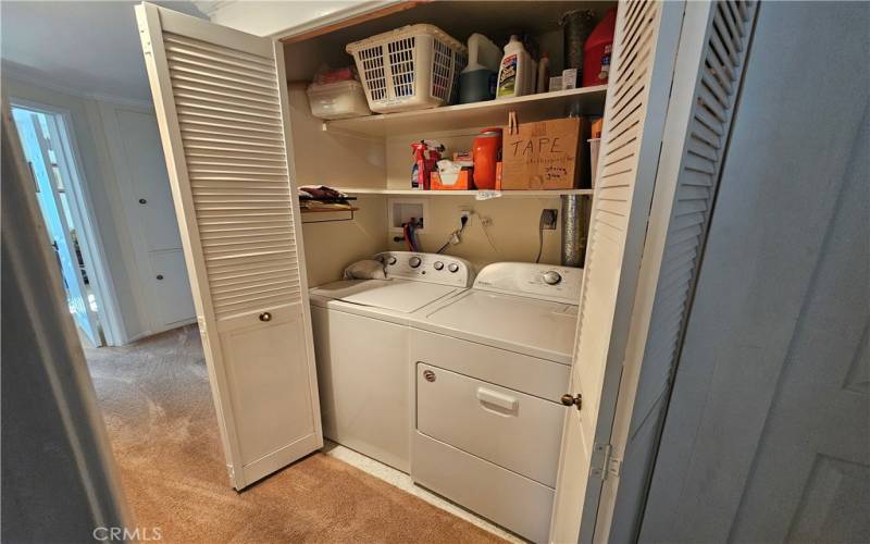 Laundry area in hall