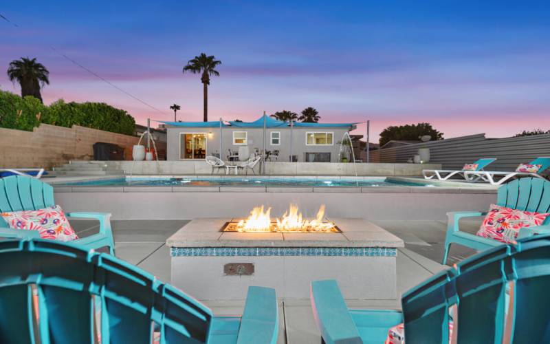 View of fire pit & Pool