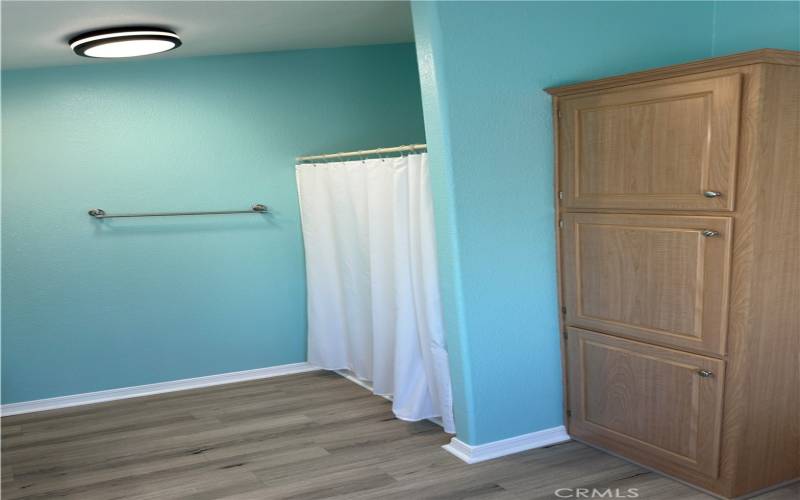 Shower and linen closet