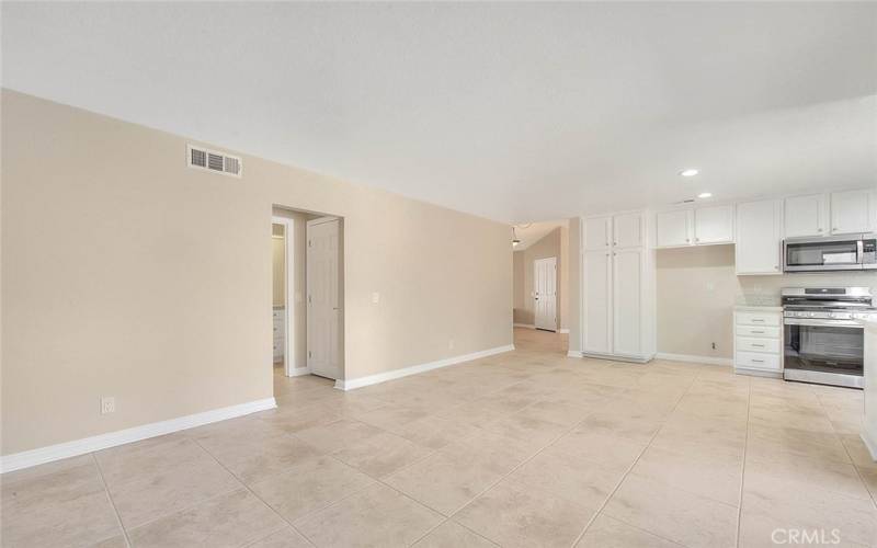 Family room, powder room to the left.