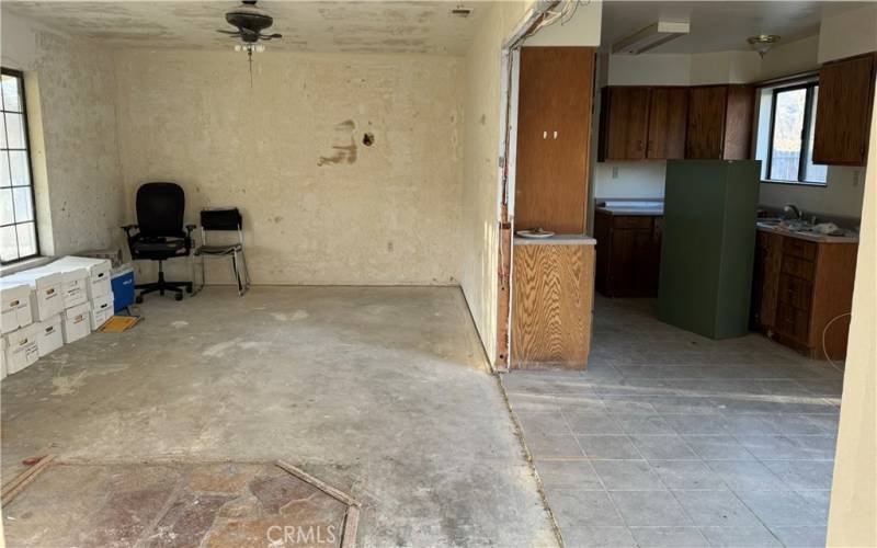 living room and kitchen