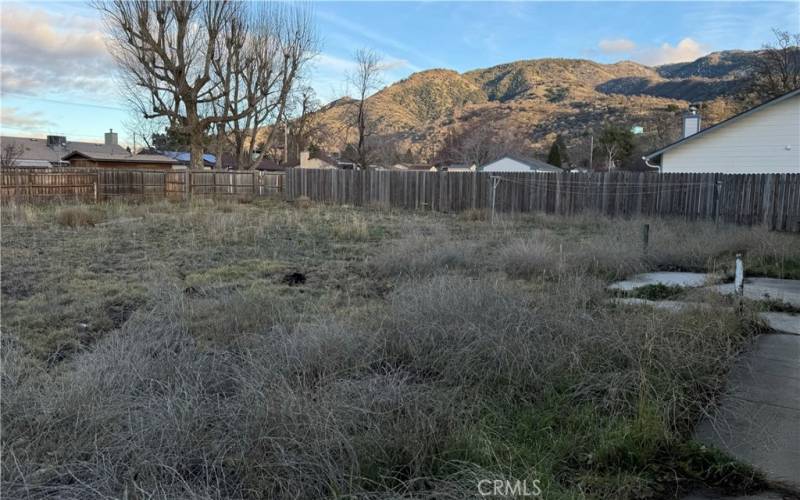 backyard facing mountains