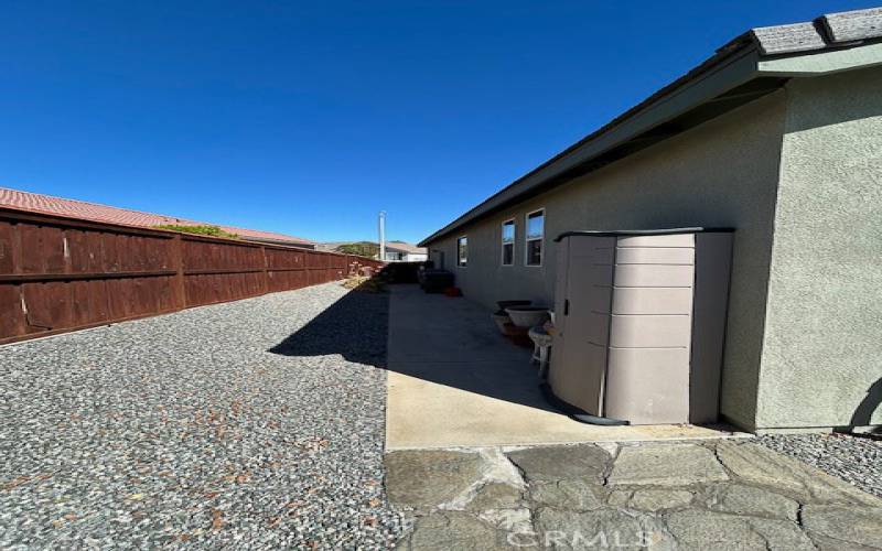 View from right side of the house from rear yard