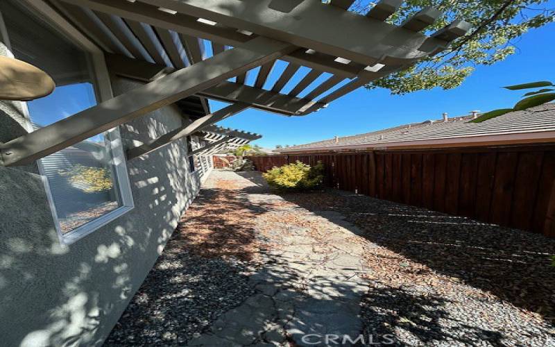 View from left side of the house from rear yard