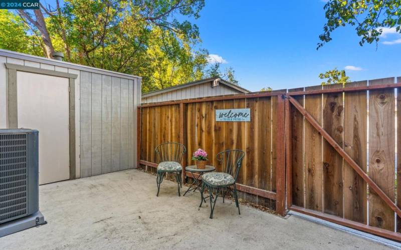 Patio located off living room