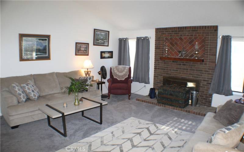 Living Room w/brick fireplace