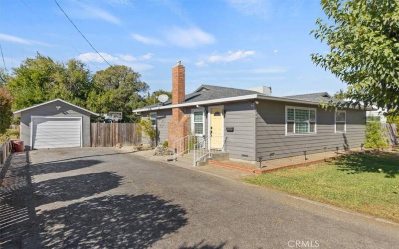 Driveway and front door