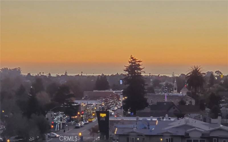 View at sunset from Deck