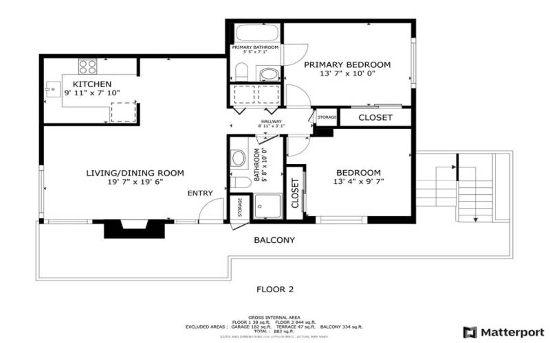 Living Area - 2nd Level Floorplan