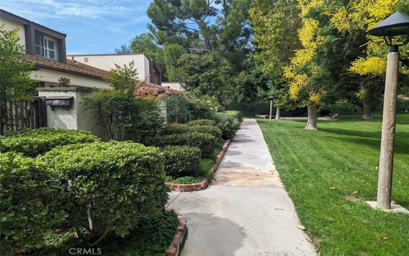 Walkway to the Townhome