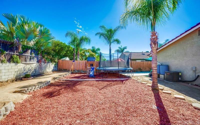 Nice backyard with high privacy wall