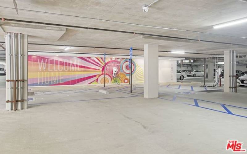 Parking Garage w/ Electric Car Chargers