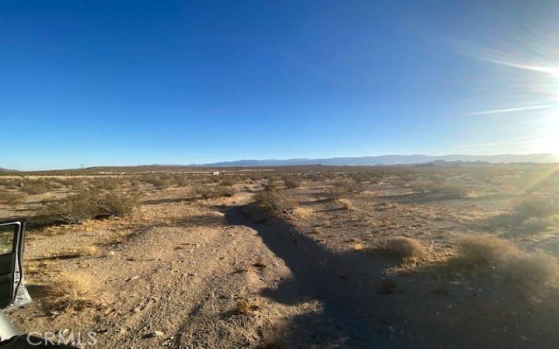 View south across the desert in front of the property.