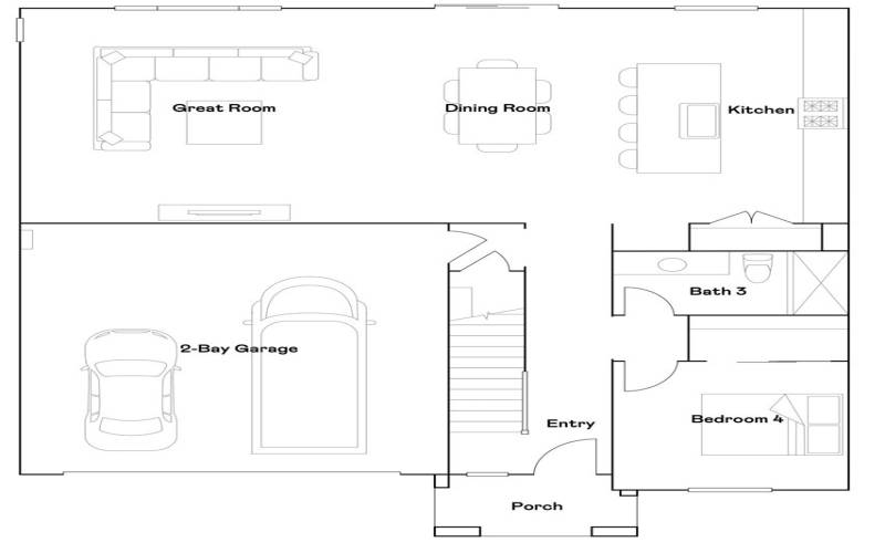 Residence 2 - Level 1 Floorplan