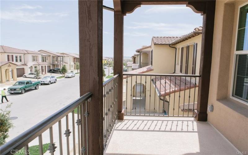 Balcony from upstairs bedroom.