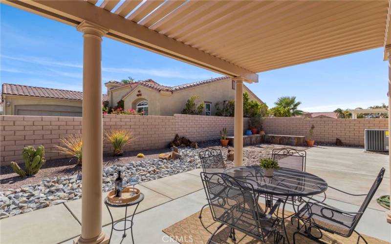 Spacious private backyard