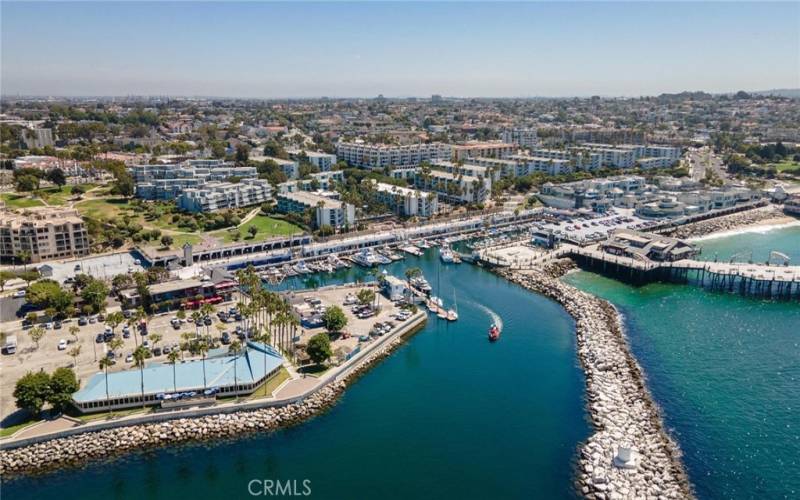 Arial view of The Village Condos and Redondo Beach Pier