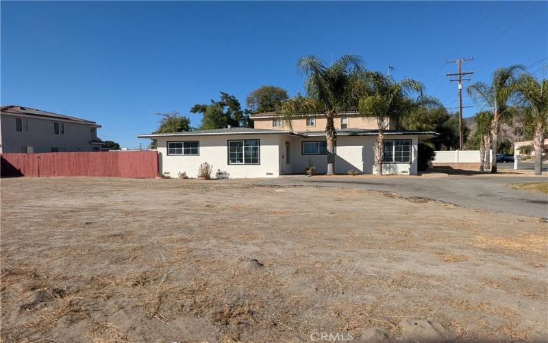 View from south border of property.