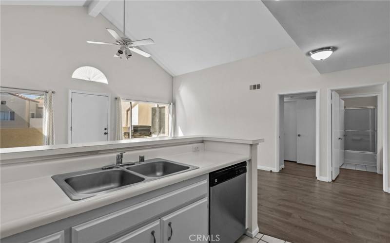 Kitchen to dining area