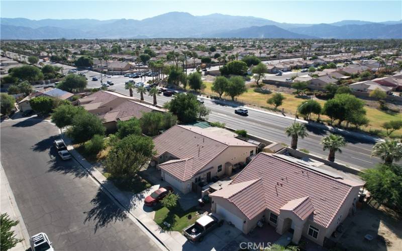 Aerial View of Home and Street