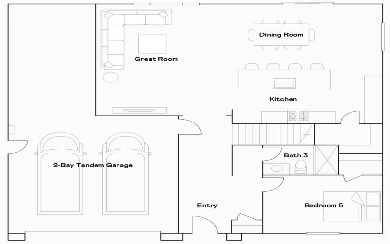 Residence 3 - Level 1 Floorplan