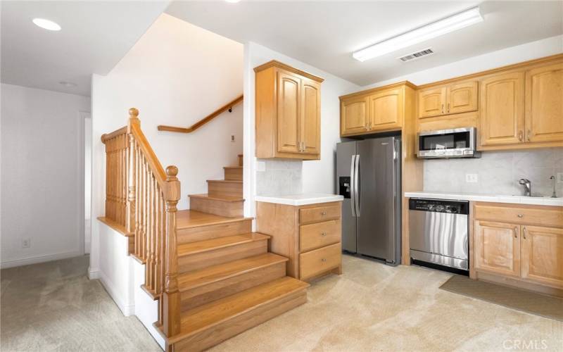 Downstairs Living Room and Kitchenette.