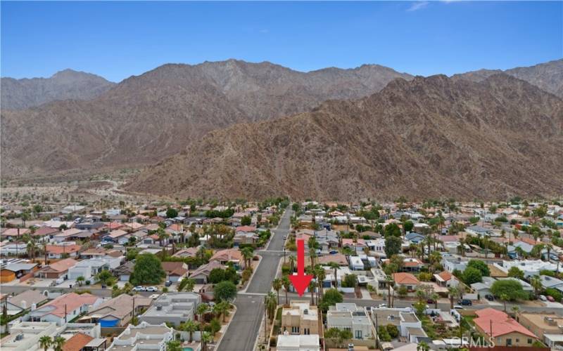 Aerial View of Property and Proximity to Mountains