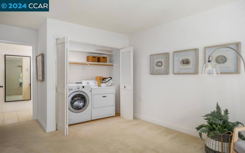 Laundry Closet in Bedroom #2