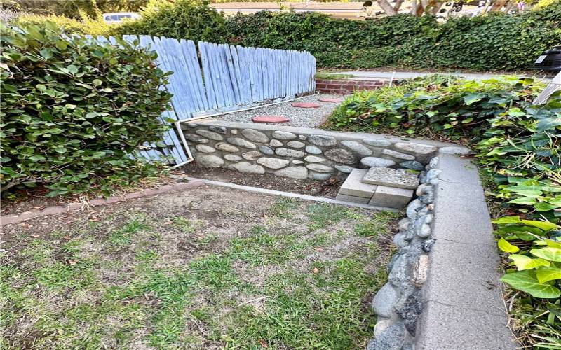 Front yard west view to upper terrace