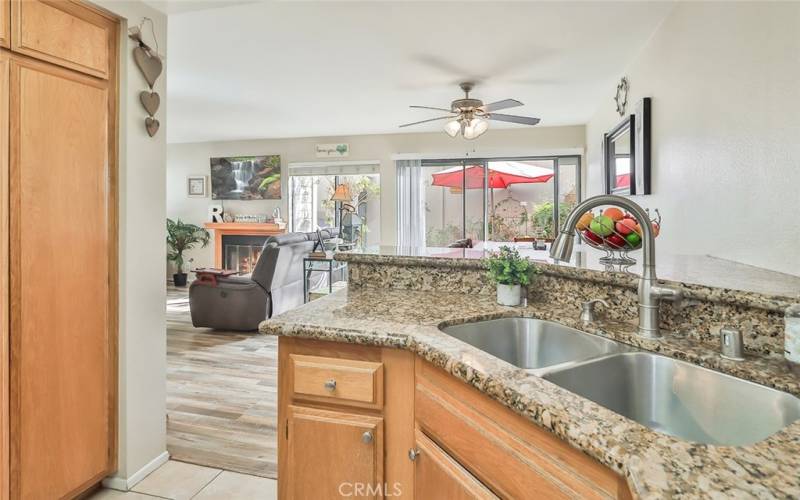 Kitchen with quartz countertops