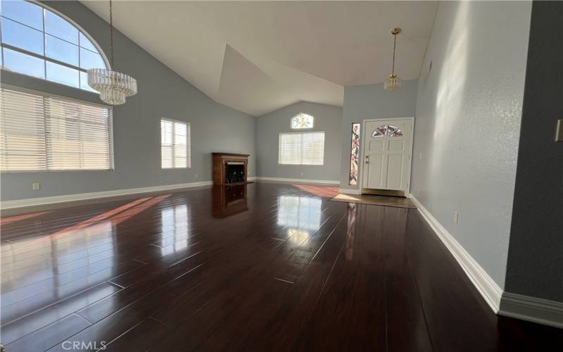 Living Room Area with Freestanding Fireplace