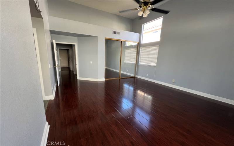 Spacious Primary Suite with Mirrored Closet