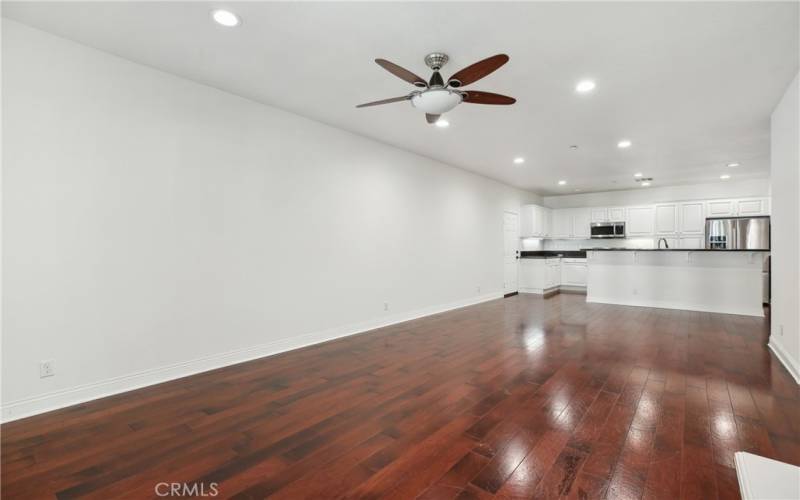 Living room open to kitchen