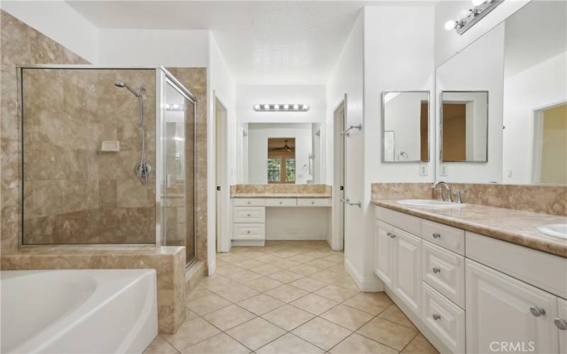 Beautifully upgraded master bathroom