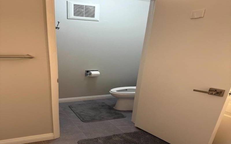 Master bathroom privacy toilet