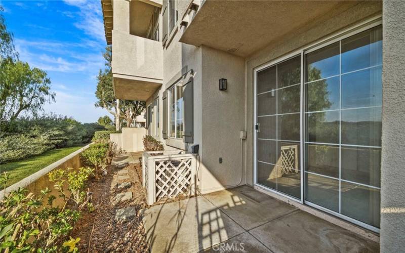 Spacious Patio with door to PRIMARY bedroom