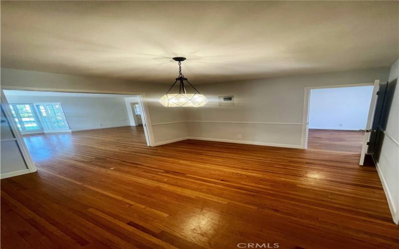 Dinning room view to living area