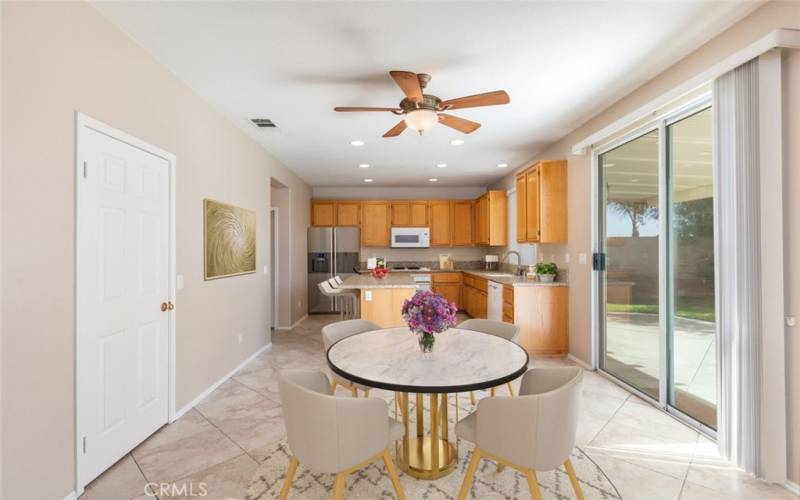 Kitchen virtually staged.