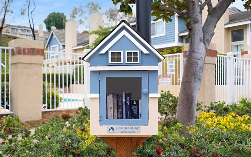 Book sharing with your neighbors. How cute is that?