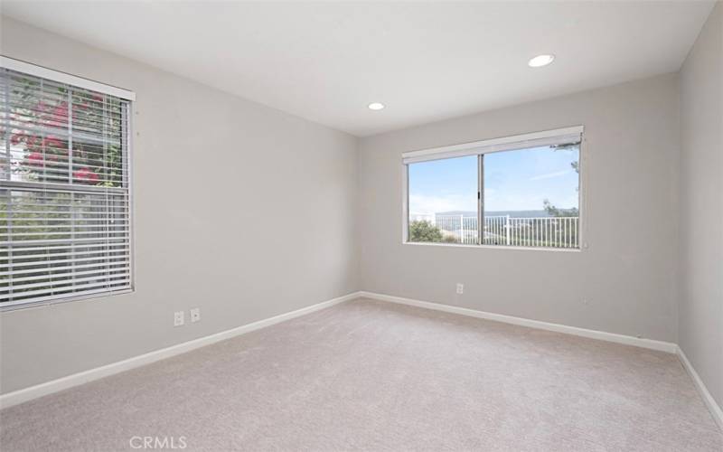 Downstairs bedroom with view